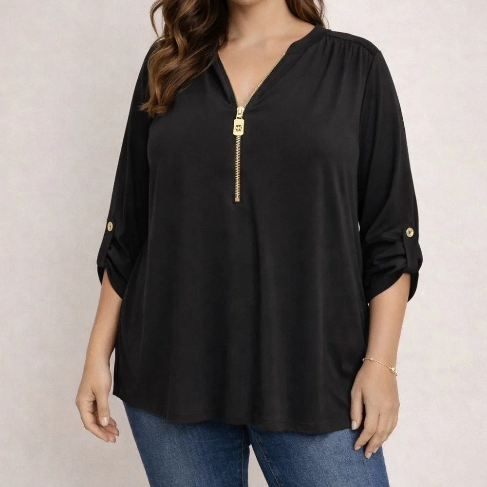 Michael Kors Elegant Black Blouse